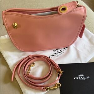 SOLD — Coach Swinger Leather Shoulder Bag in Candy Pink
